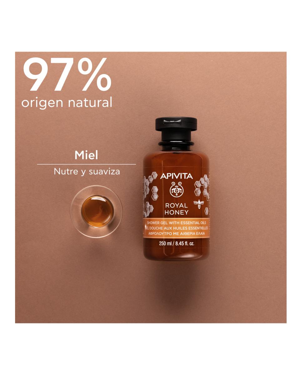 Gel De Baño Con Aceites Esenciales Royal Honey Apivita - 250 ml 3