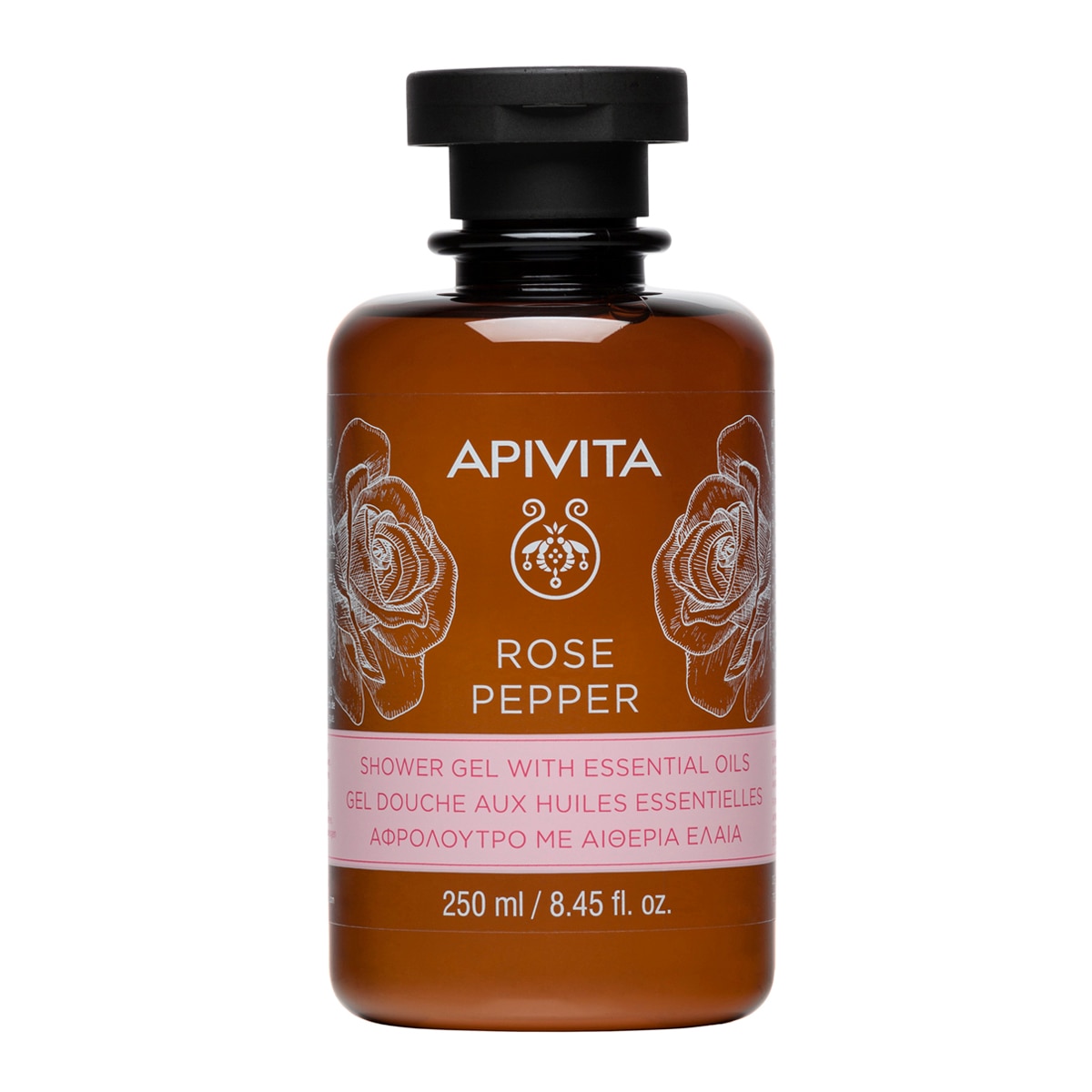 Apivita - Gel de baño con aceites esenciales Rose Pepper 250 ml Apivita.