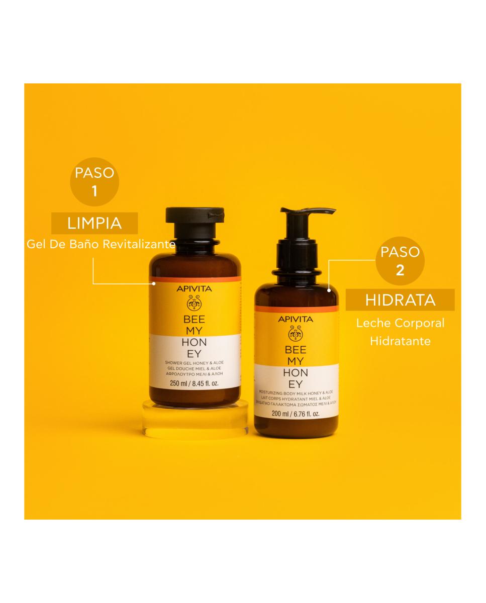 Imagen 4 de Gel De Baño Miel & Aloe Bee My Honey  250 Ml Apivita