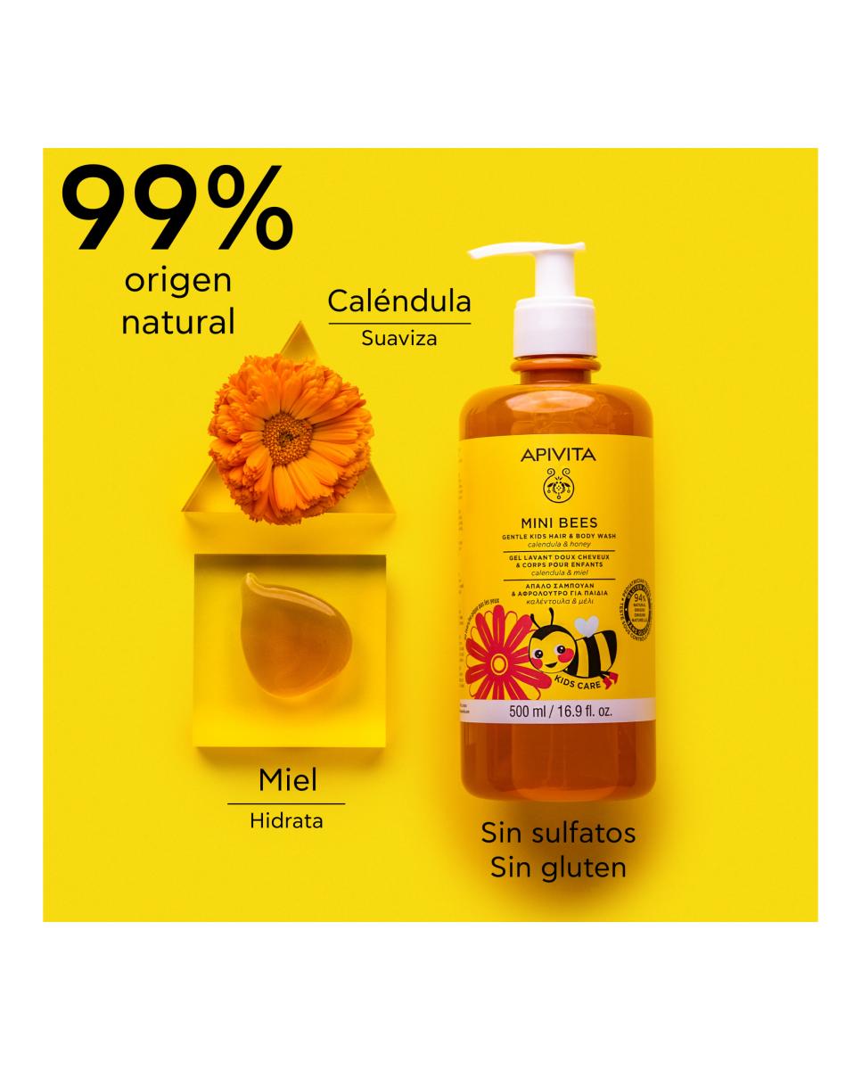 Gel & Champú Suave Para Niños 500 Ml Apivita - 500 ml 3