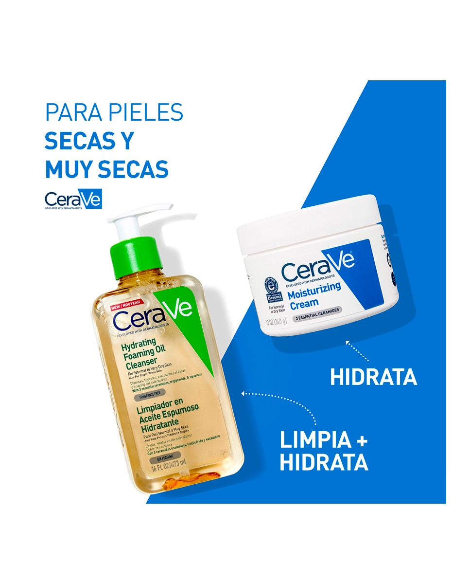 Limpiador en Aceite Espumoso Hidratante 470 ml Cerave 3