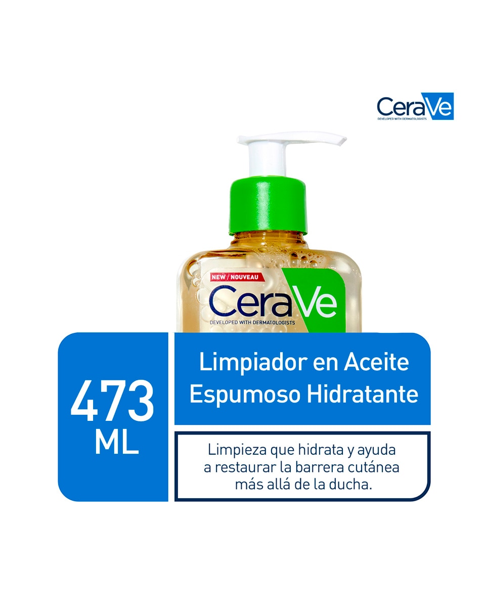Limpiador en Aceite Espumoso Hidratante 470 ml Cerave 4