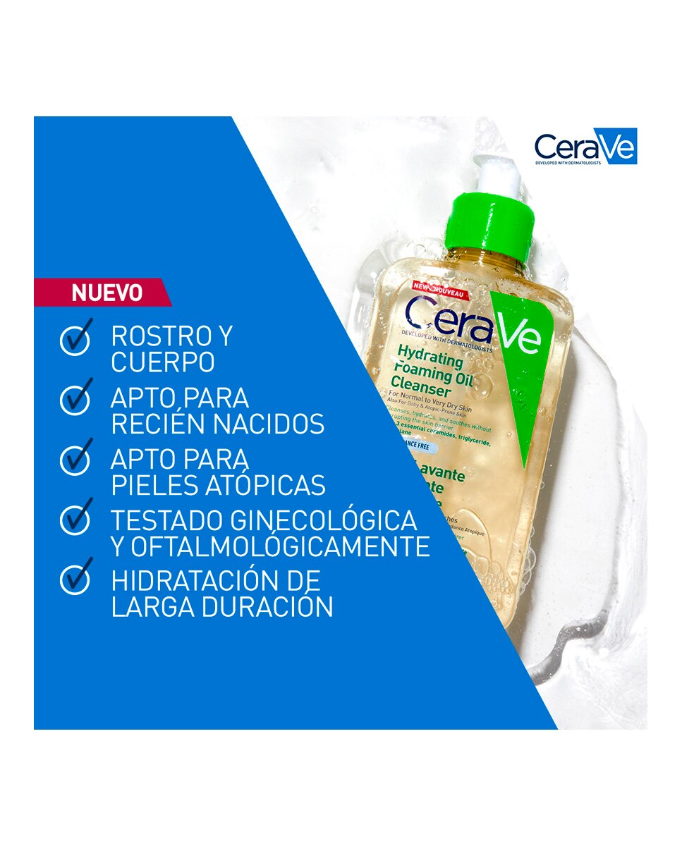 Limpiador en Aceite Espumoso Hidratante 470 ml Cerave 7