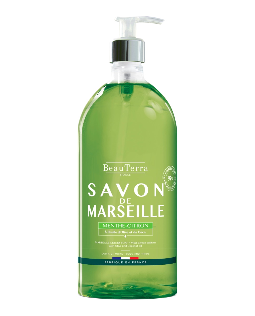 Beauterra - Jabón Marsella Menta Limón 1 l Beauterra.