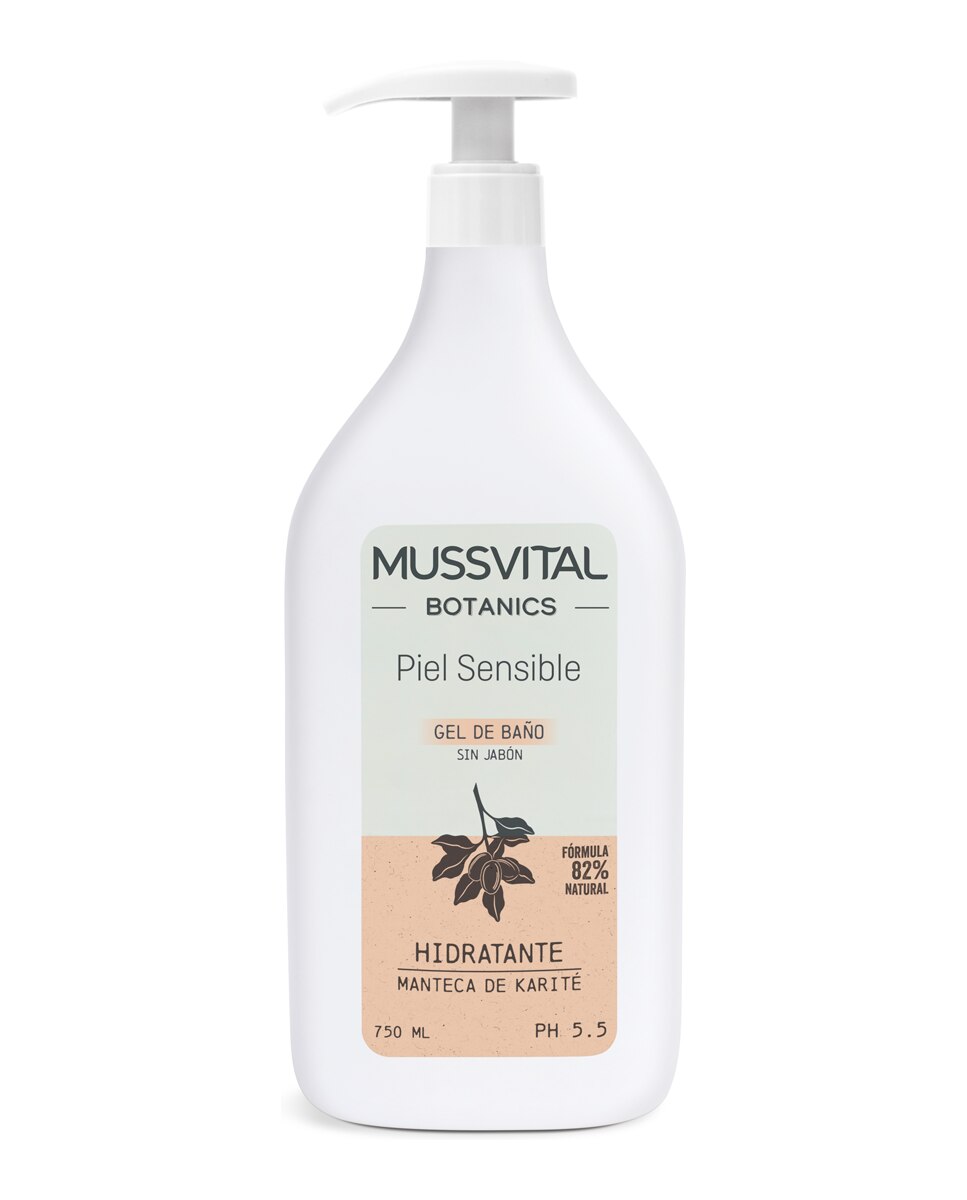 Imagen 0 de Gel de Baño Pieles Sensibles 750 ml Mussvital Botanics