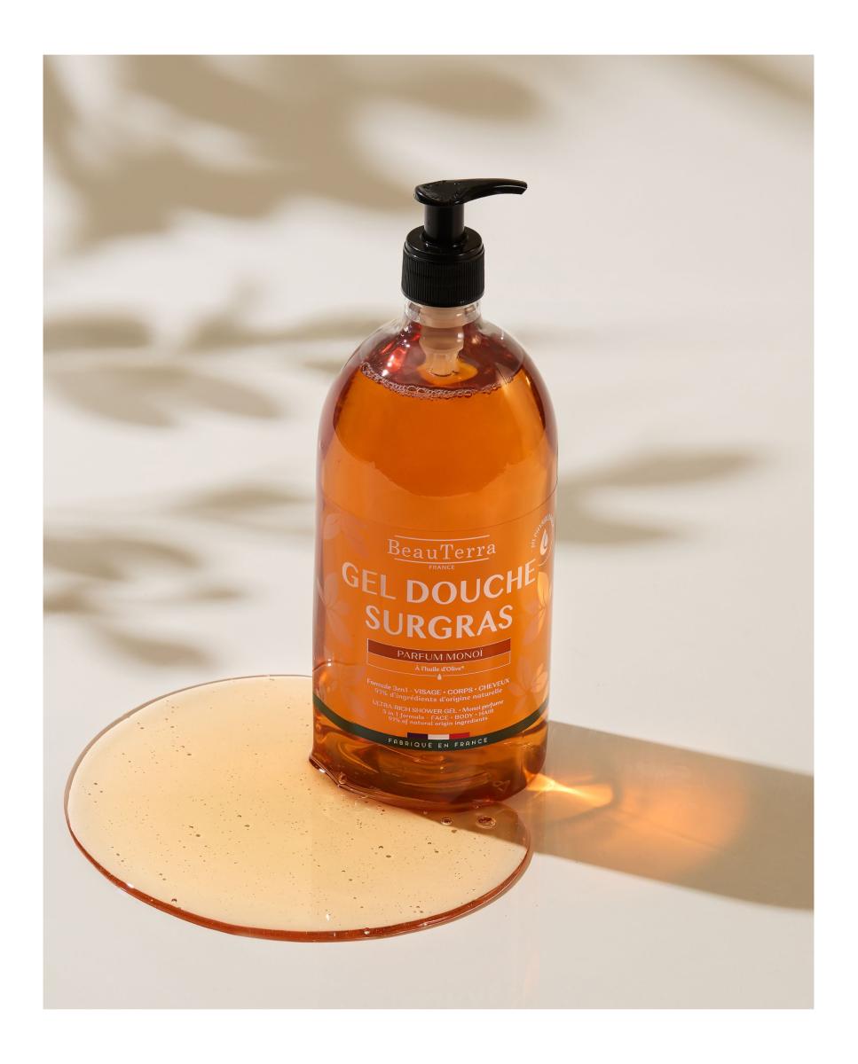 Gel de Ducha con Aceite de Monoi 1L Beauterra - 1 L 2