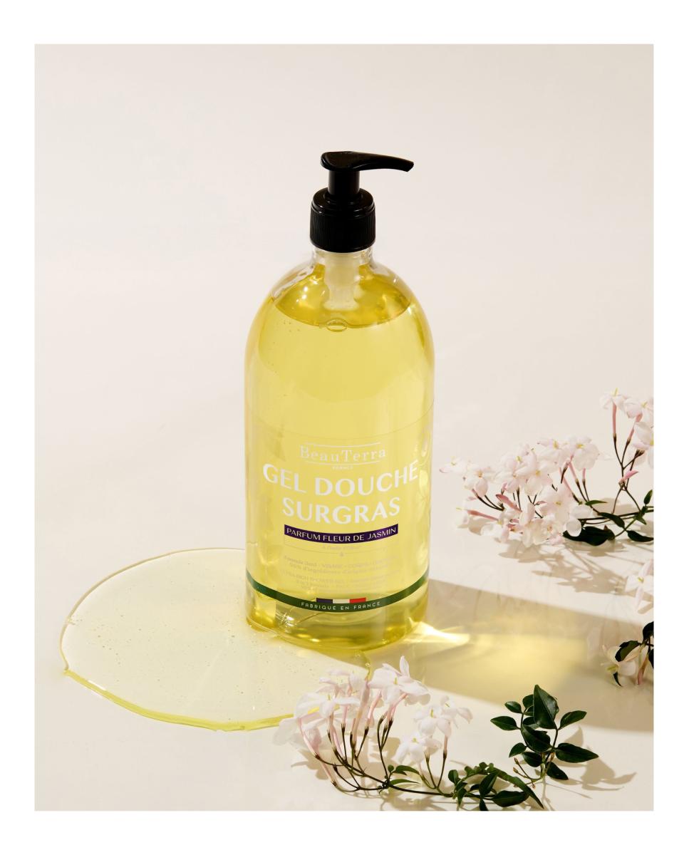 Gel de Ducha con Aceite de Oliva Bio con Aroma de Jazmín 1L Beauterra - 1 L 2