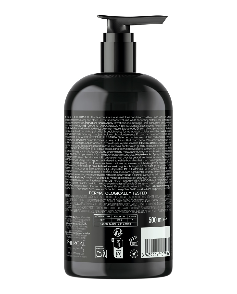 Imagen 8 de Champú Cabello Barba Anticaída Energizante 500 ml Naturtint Men - 500 ml