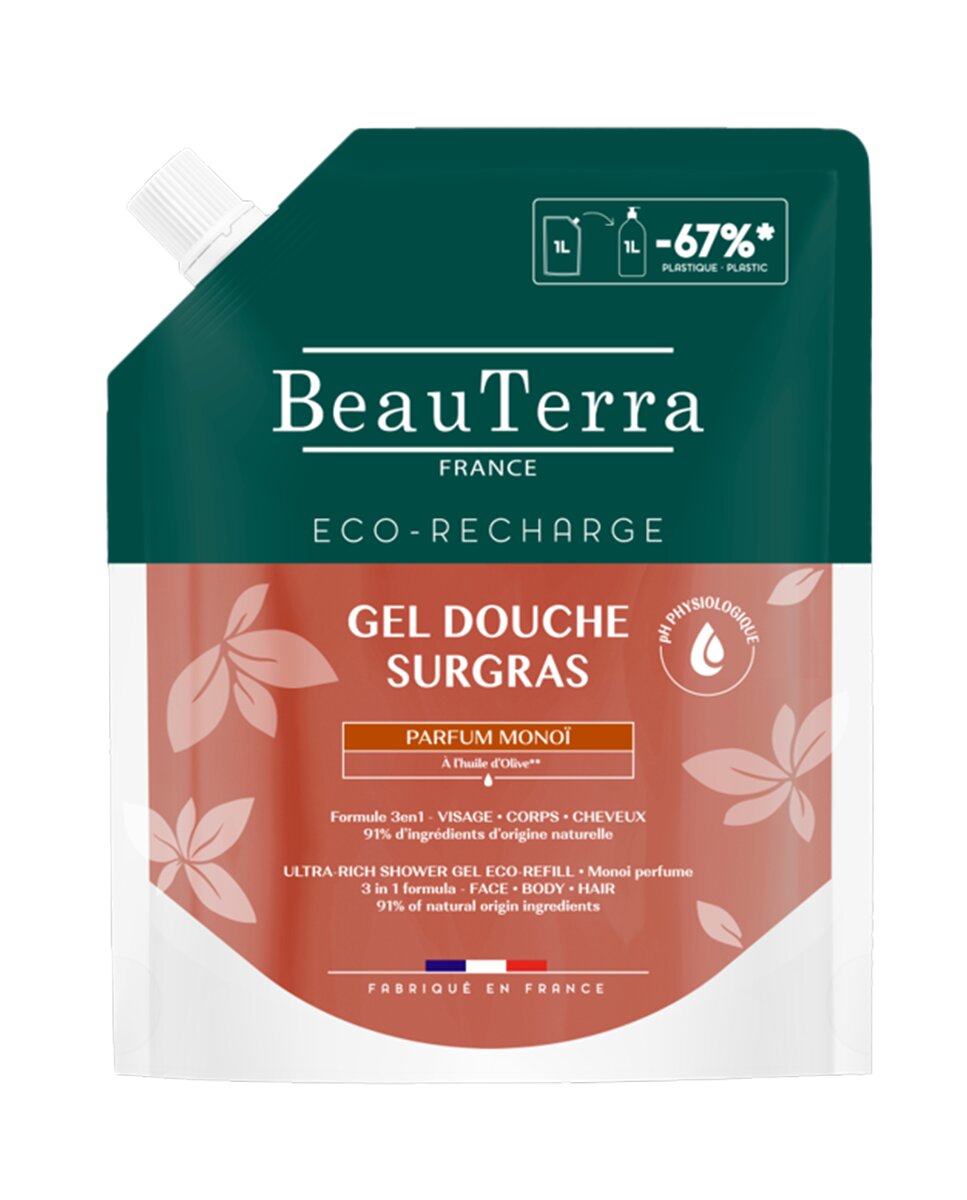 Beauterra - Recarga Gel de Ducha Monoï Beauterra.