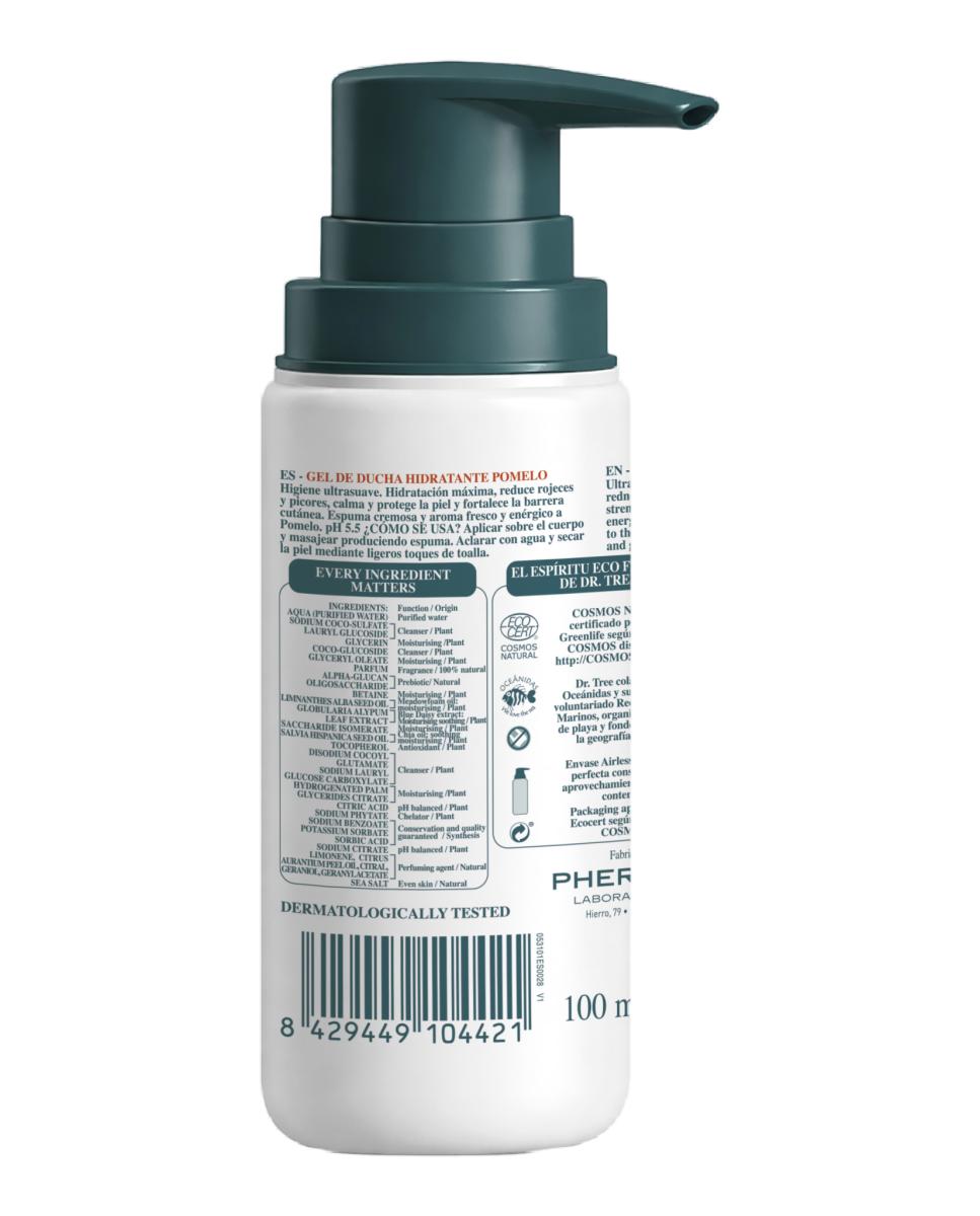 Gel De Ducha Pomelo Natural Hidratante Piel Sensible 100Ml Dr. Tree - 100 ml 7