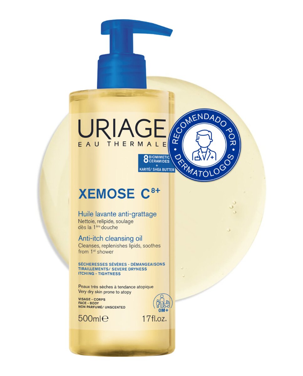 Aceite Limpiador Anti-picor Xemose C8+ Uriage - 500 ml 2