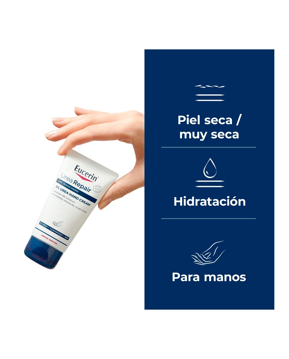 Crema de manos Urea 5 % UreaRepair 75 ml Eucerin - 100 ml 3