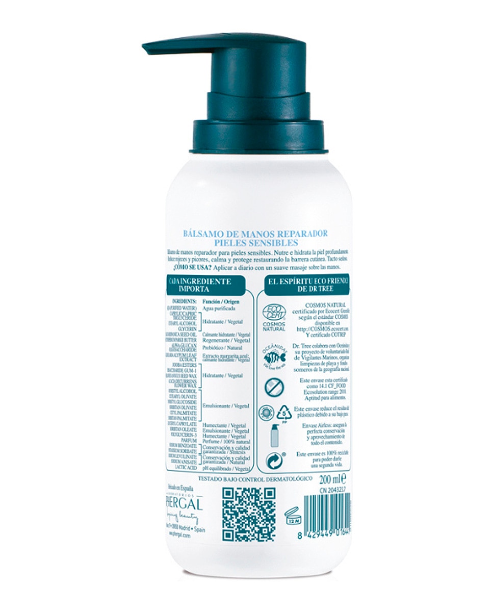 Bálsamo de Manos Natural Reparador Piel Sensible 200 ml Dr. Tree - 200 ml 5