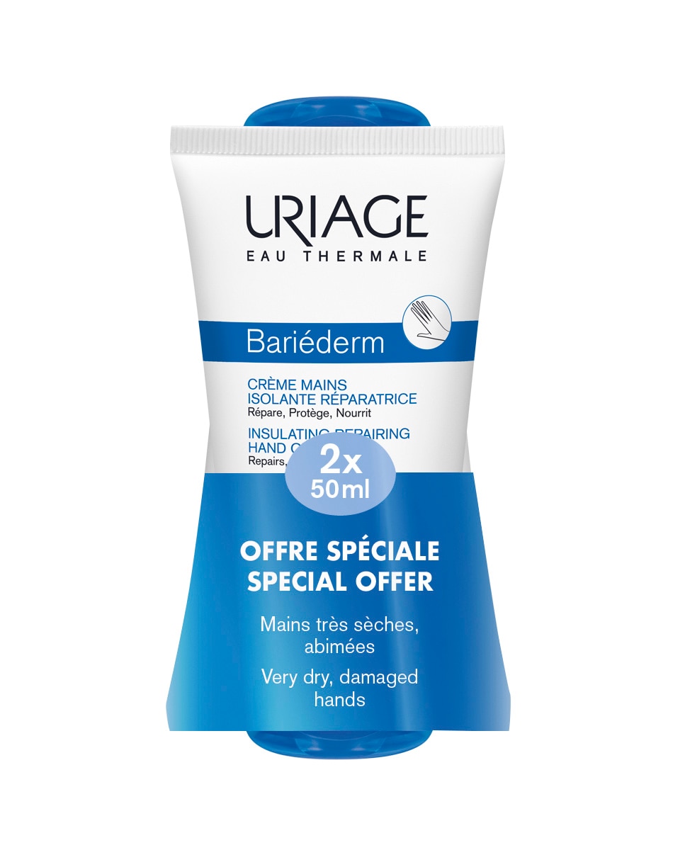 Uriage - Duplo Crema de Manos Reparadora Bariéderm Uriage.