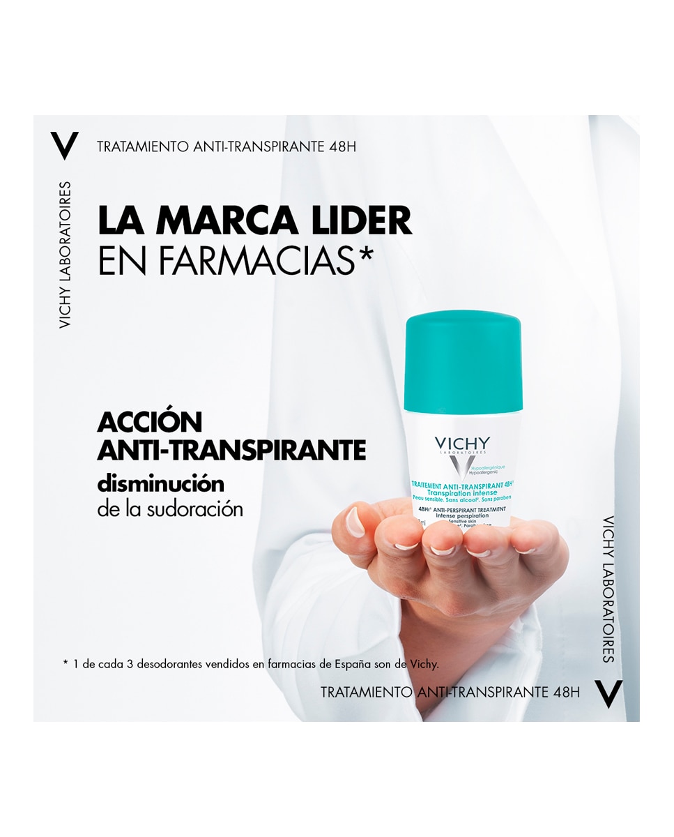Desodorante Formato Roll-On Reguladora Protección Hasta 48 Horas De Eficacia 50 ml Vichy - 50 ml 5