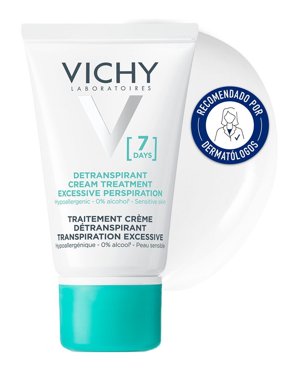 Desodorante Tratamiento Antitranspirante En Crema 7 Días Hipoalergénico Pieles Sensibles 125 ml Vichy - 30 ml 2