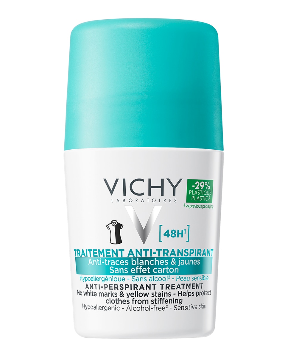 Vichy - Desodorante Bola Antimarcas Antitranspirante 48H Para Pieles Sensibles 50 ml Vichy.