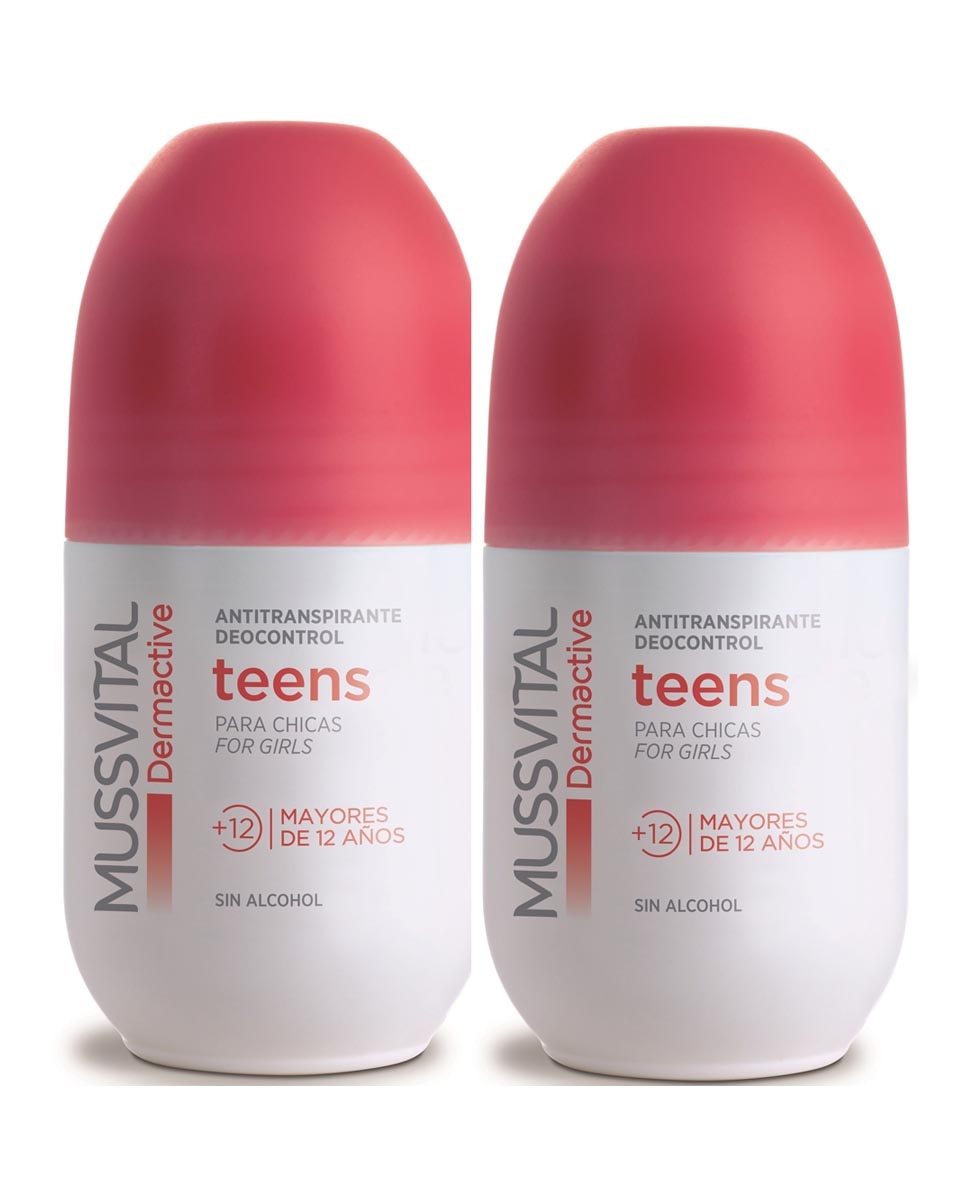 Pack Desdorante Dermactive Roll On Teens Mussvital · El Corte Inglés
