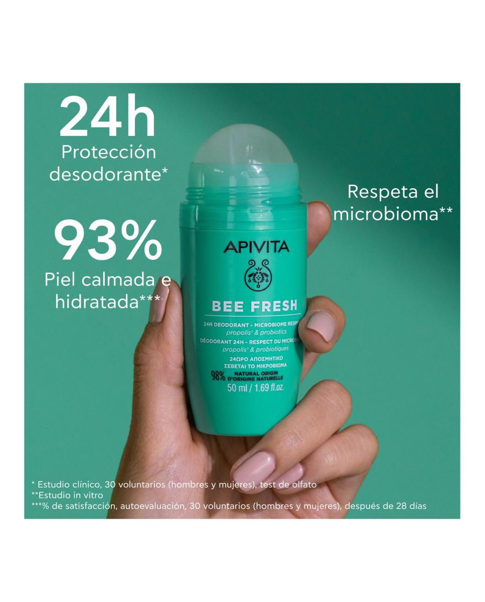 Desodorante 24H Respeta El Microbioma Bee Fresh 50 Ml Apivita - 50 ml 4