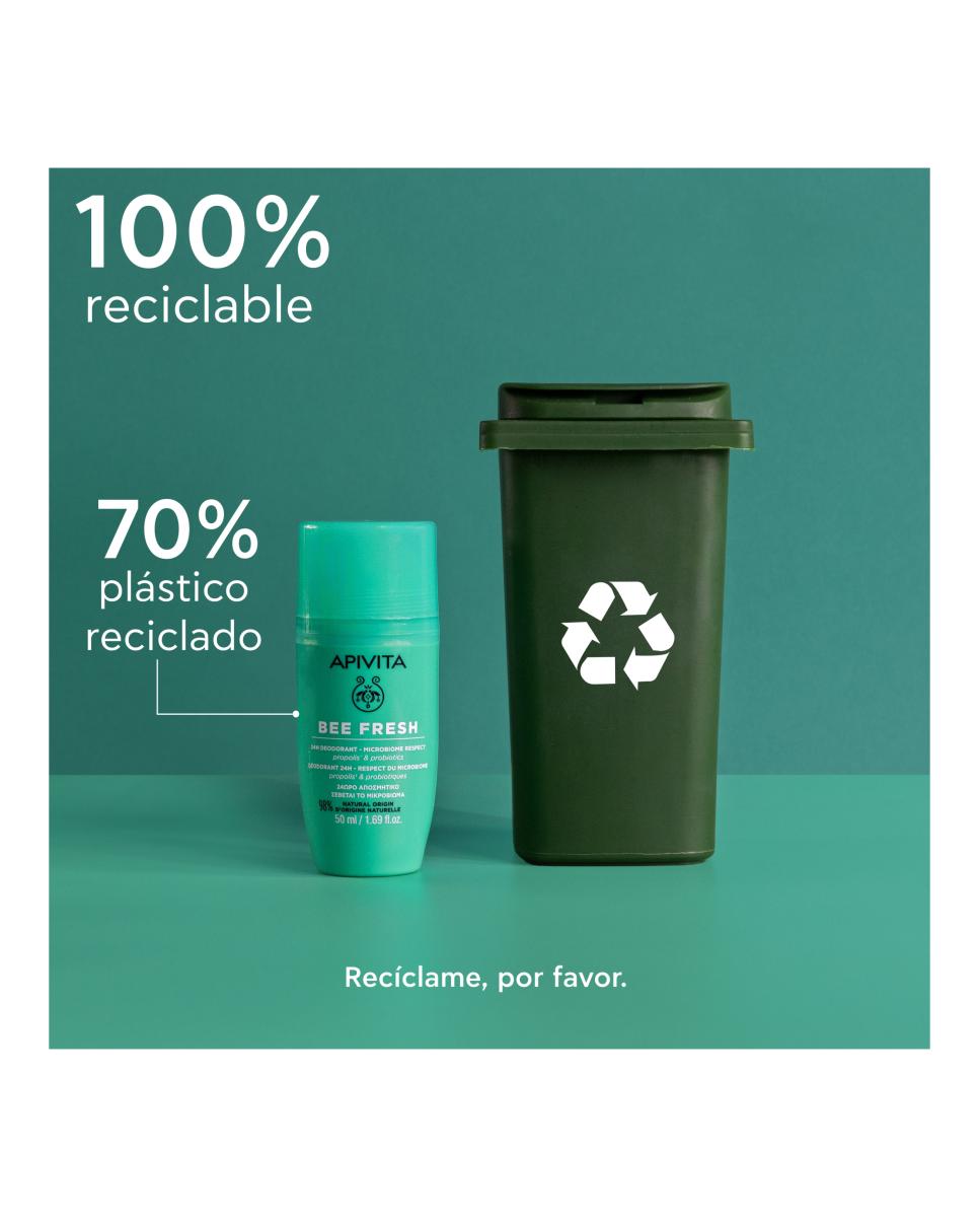 Desodorante 24H Respeta El Microbioma Bee Fresh 50 Ml Apivita - 50 ml 7