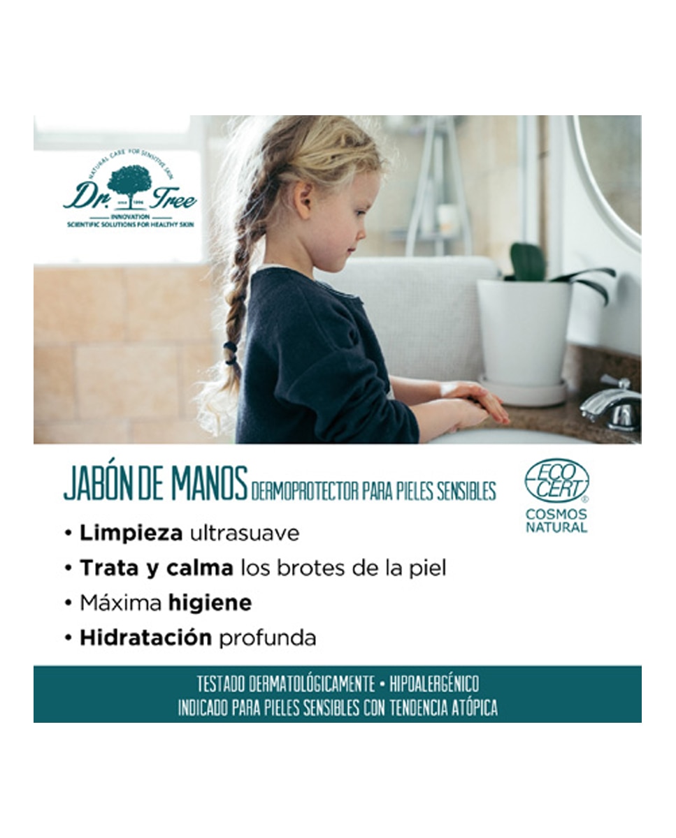 Jabón de Manos Natural Piel Sensible 200 ml Dr. Tree - 200 ml 4