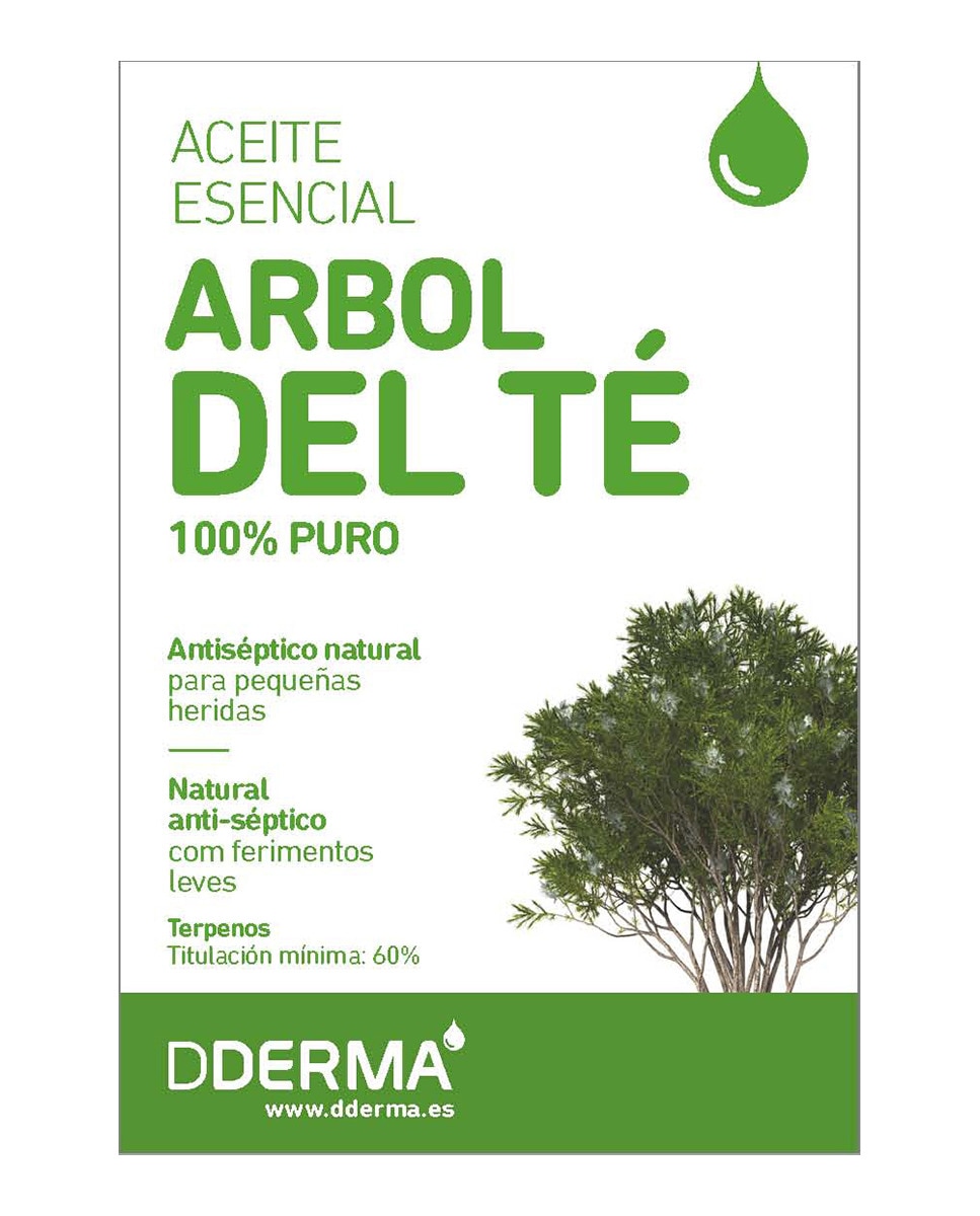 Dderma - Antiséptico natural Aceite Esencial Árbol de Té 100% Puro Dderma.