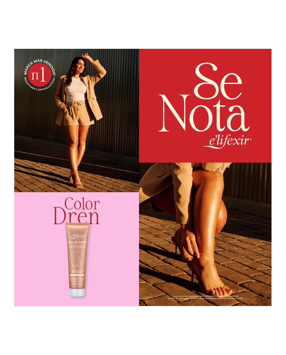 Maquillaje Para Piernas Color Dren E'lifexir - 150 ml 3