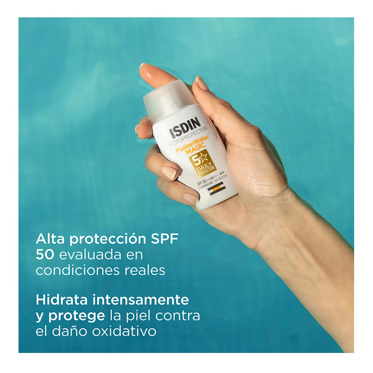 Imagen 6 de Fotoprotector facial Isdin Fusion Water Magic SPF50 50 ml Isdin - 50 ml