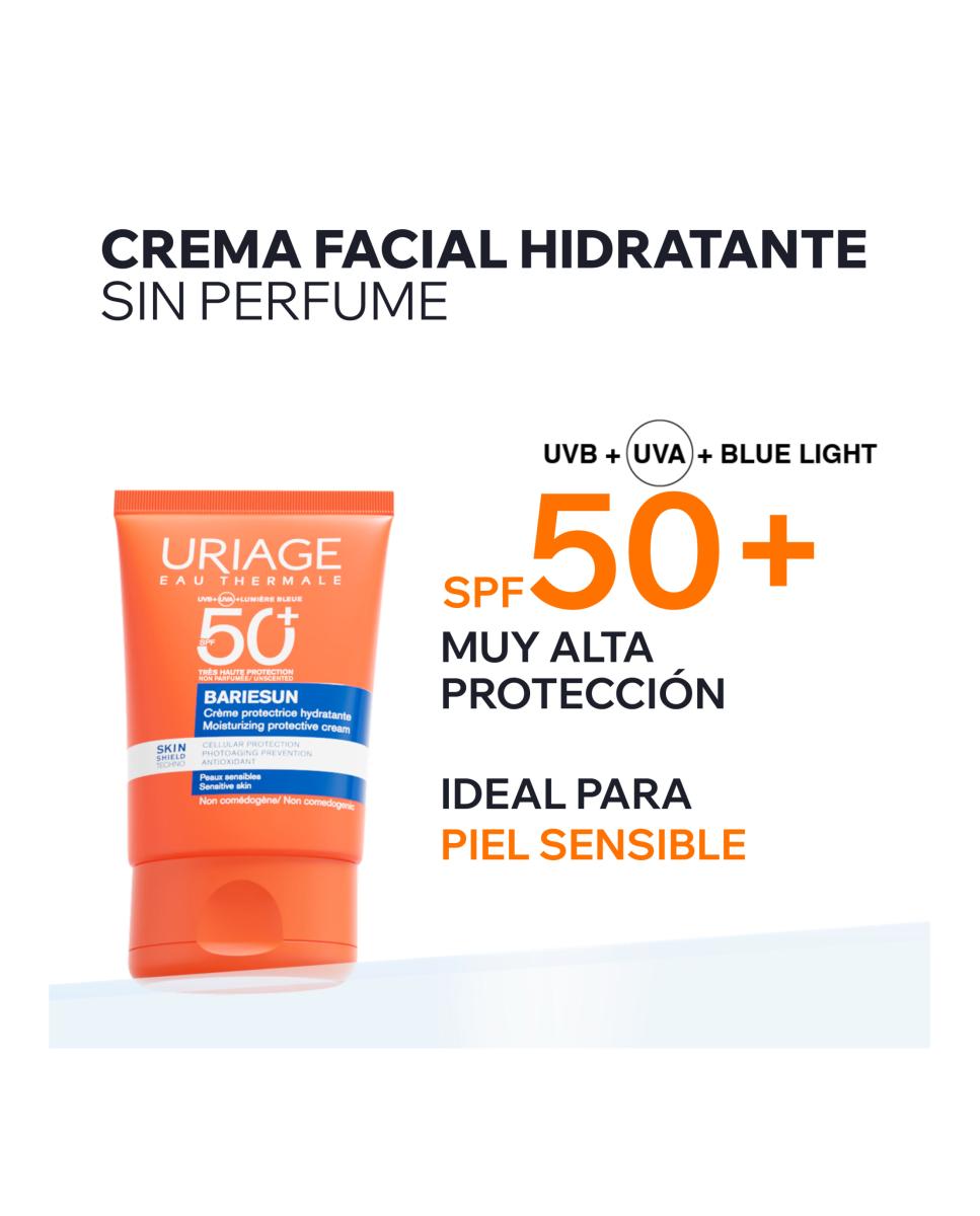 Crema Solar Hidratante Sin Perfume Bariésun Spf 50+ Uriage - 50 ml 2