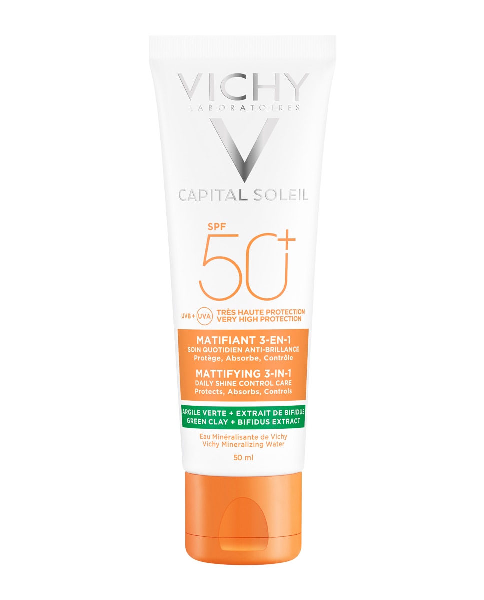 Imagen 0 de Protección facial Matificante 3 en 1 Capital Soleil 50 ml Vichy