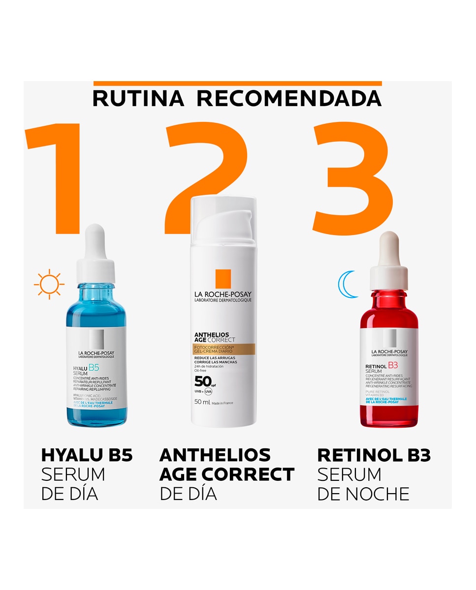 Gel-Crema Fotocorrección Con Ácido Hialurónico, Niacinamida y Phe-Resorcinol Anthelios Age Correct spf50 La Roche Posay - 50 ml 13