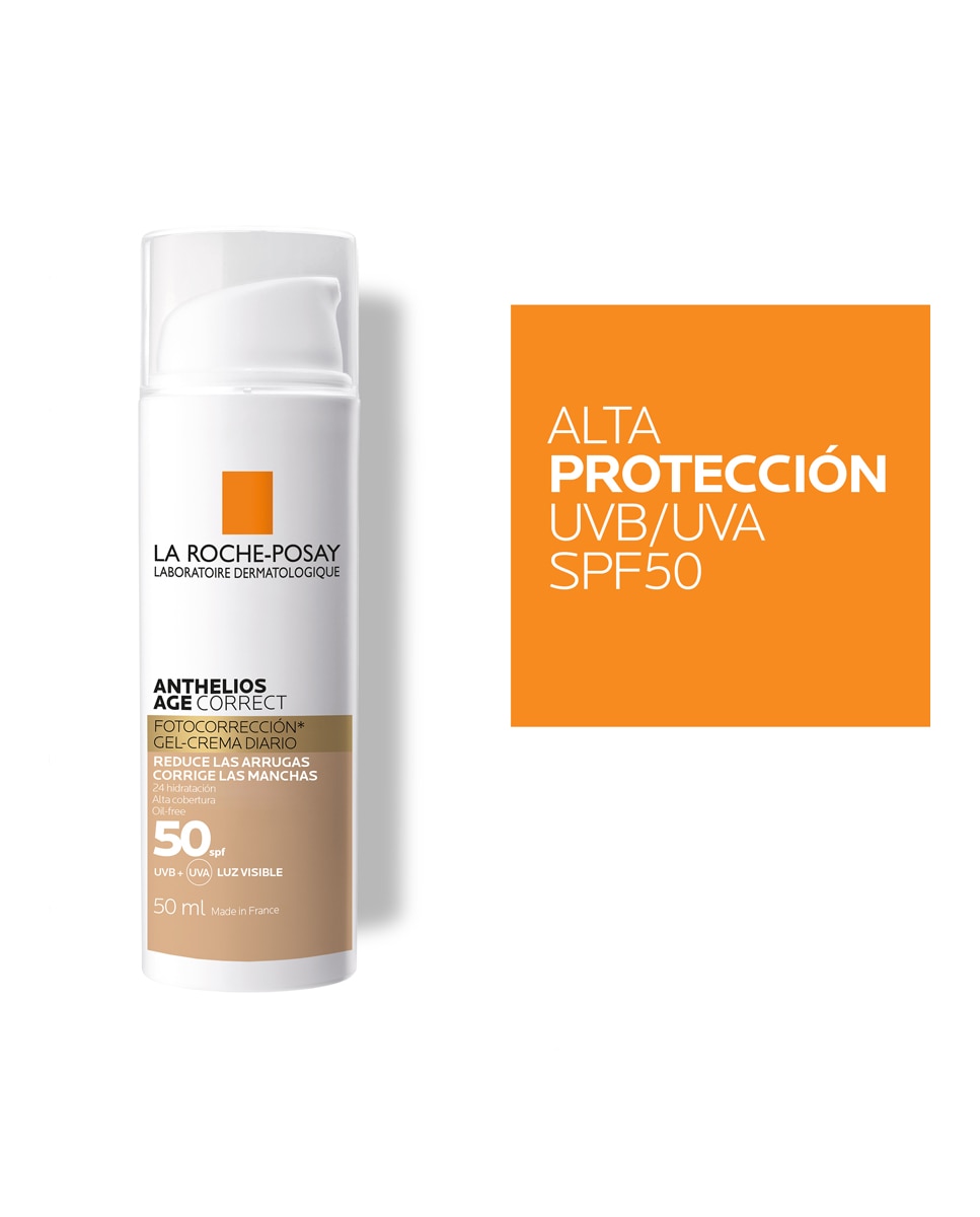 Gel-Crema Fotocorrección con Color Anthelios Age Correct spf50 La Roche Posay - 50 ml 4