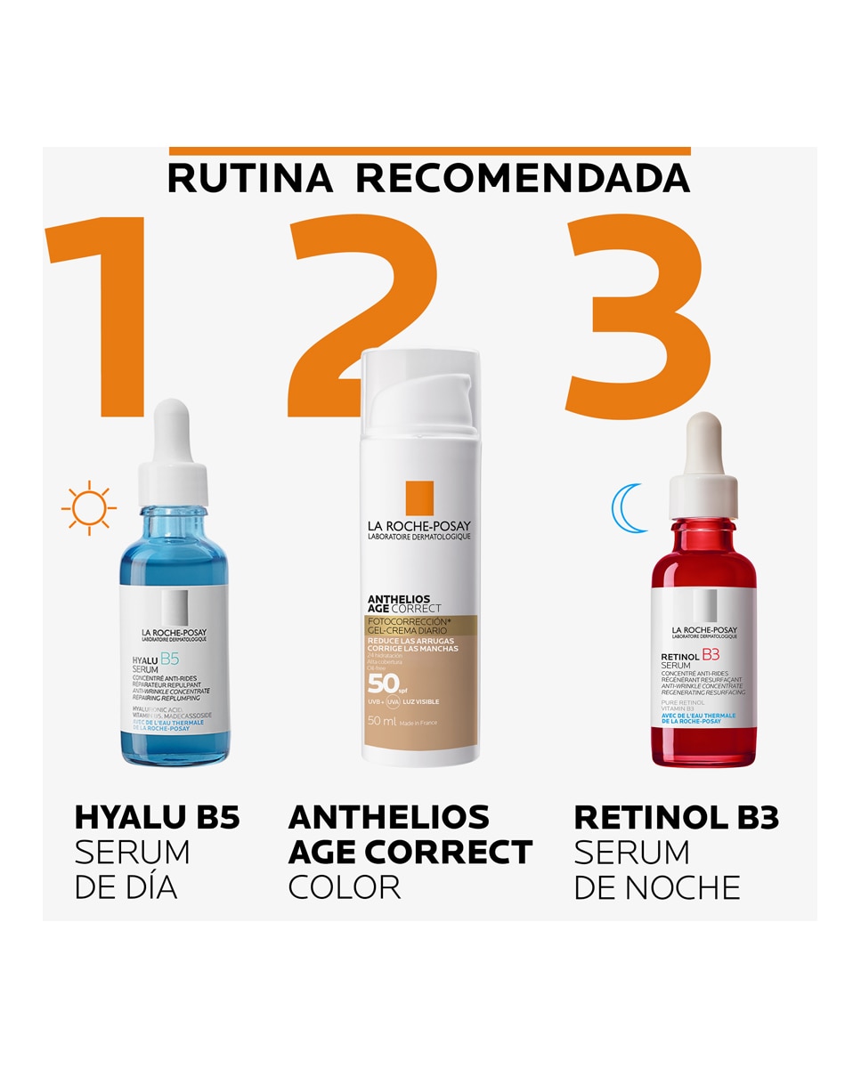 Gel-Crema Fotocorrección con Color Anthelios Age Correct spf50 La Roche Posay - 50 ml 9