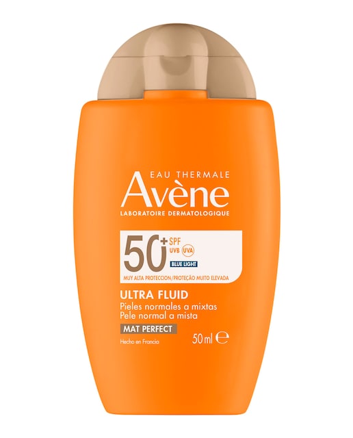 Crema solar facial Avène Solar Mat Perfect Con Color SPF50+, 50 ml Avène