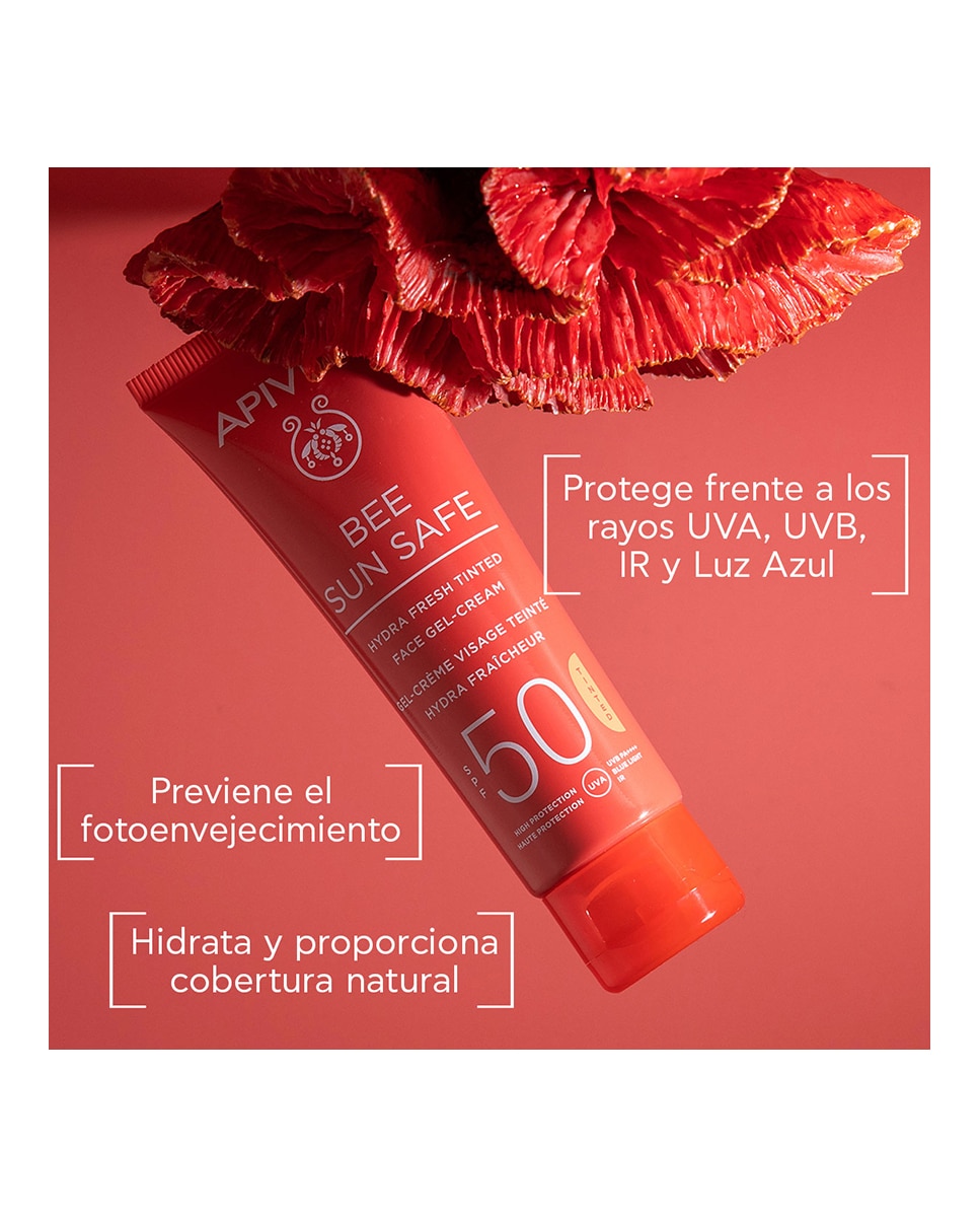 Gel-Crema Hydra Fresh SPF50 con Color Apivita - 50 ml 2