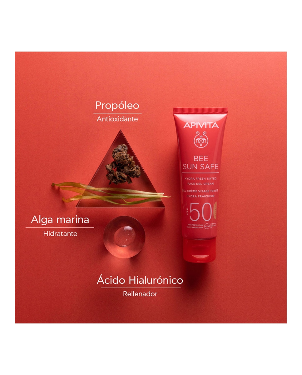 Gel-Crema Hydra Fresh SPF50 con Color Apivita - 50 ml 3