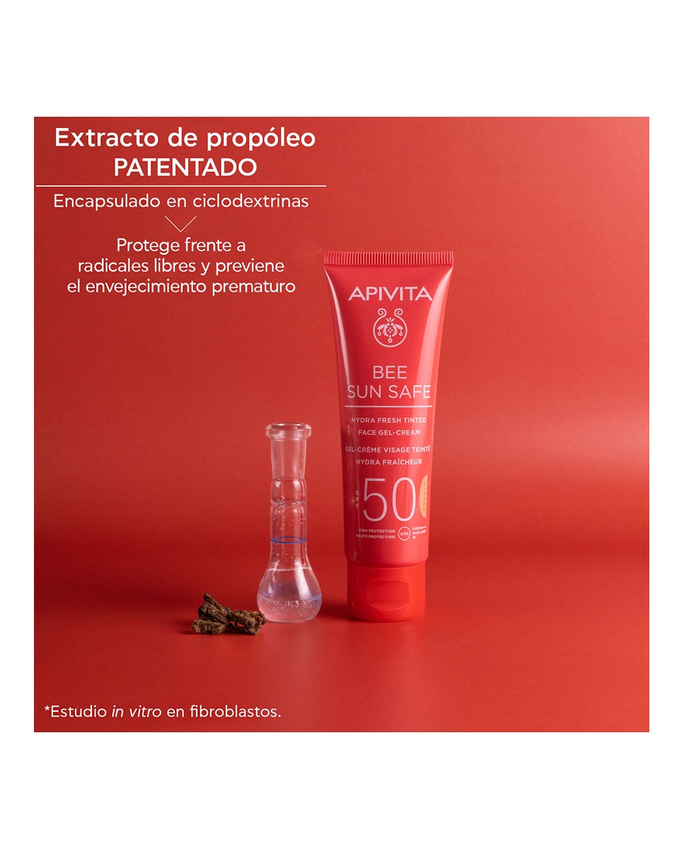 Gel-Crema Hydra Fresh SPF50 con Color Apivita - 50 ml 6