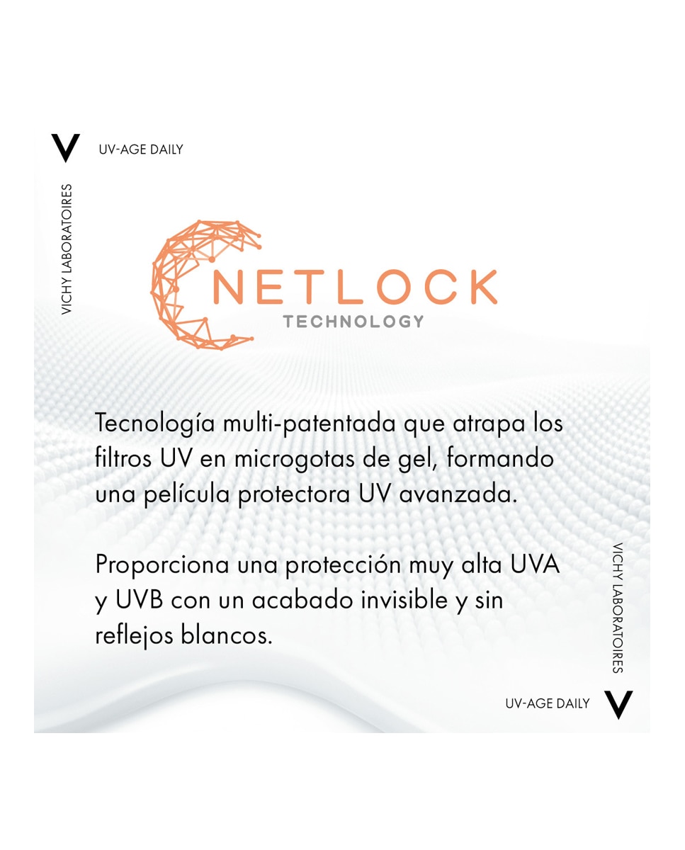 Protector solar UV-AGE Daily con Color Water Fluid Antifotoenvejecimiento UVB SPF50+ UVA Vichy - 40 ml 9