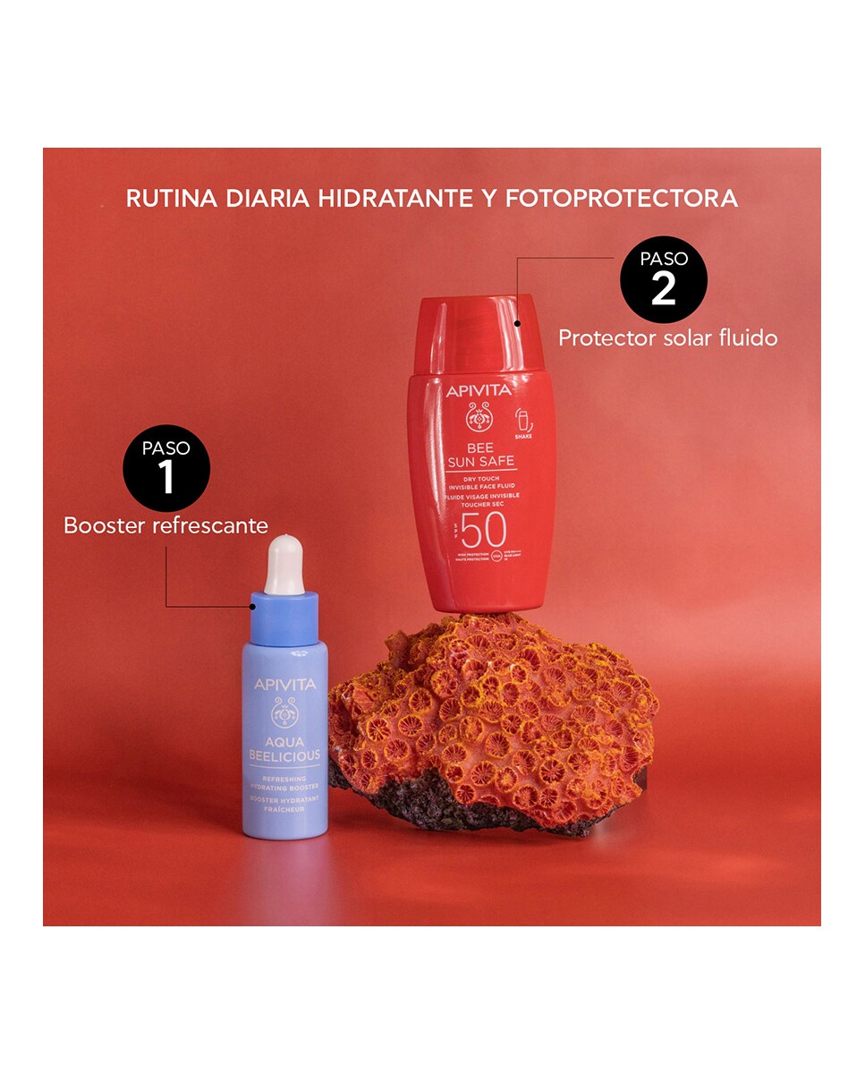 Fluido Facial Invisible Toque Seco SPF50 50 ml Apivita 5
