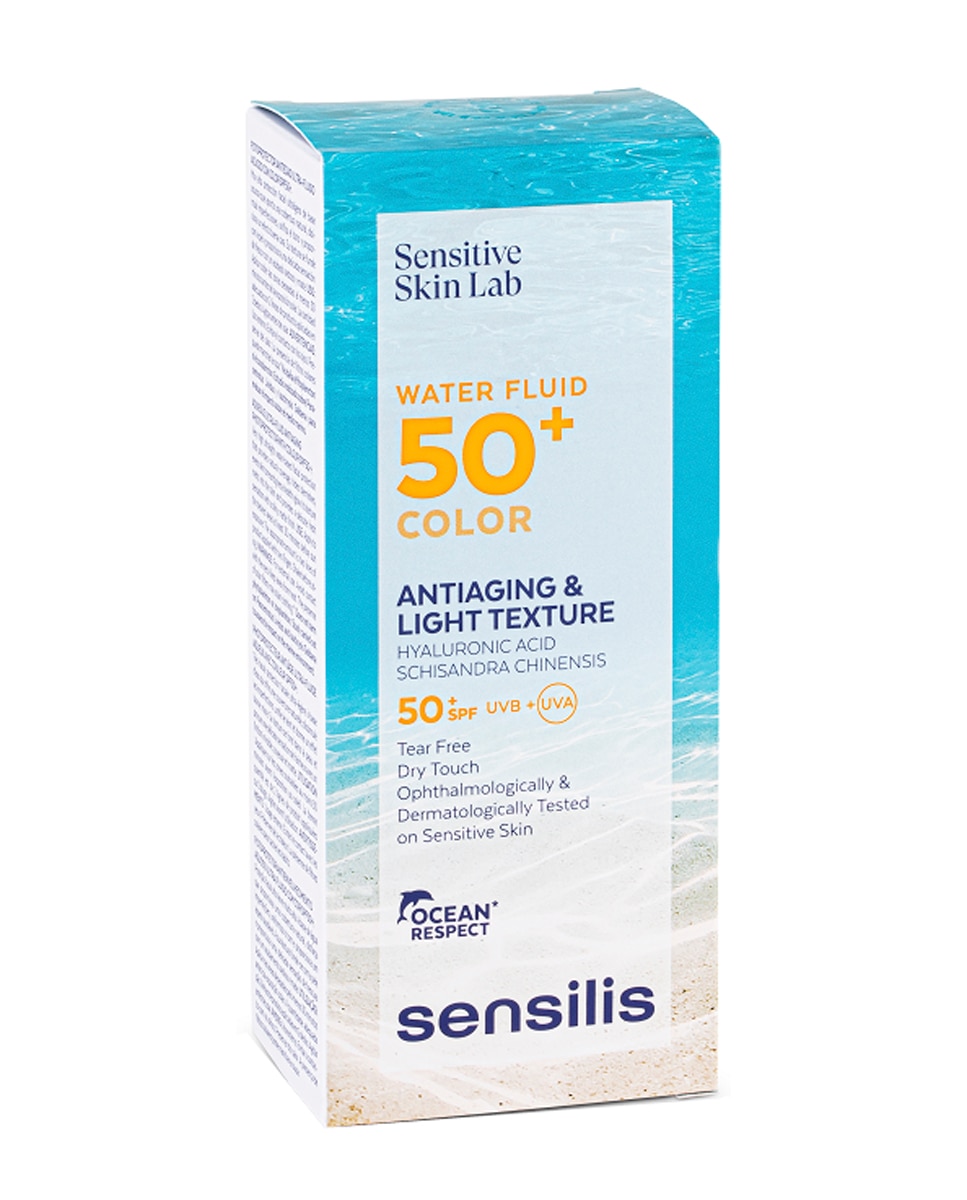 Ultra Fluido Acuoso Protector Solar Water Fluid SPF 50+ Antiedad Fluido con Color 40 ml Sensilis - 40 ml 1