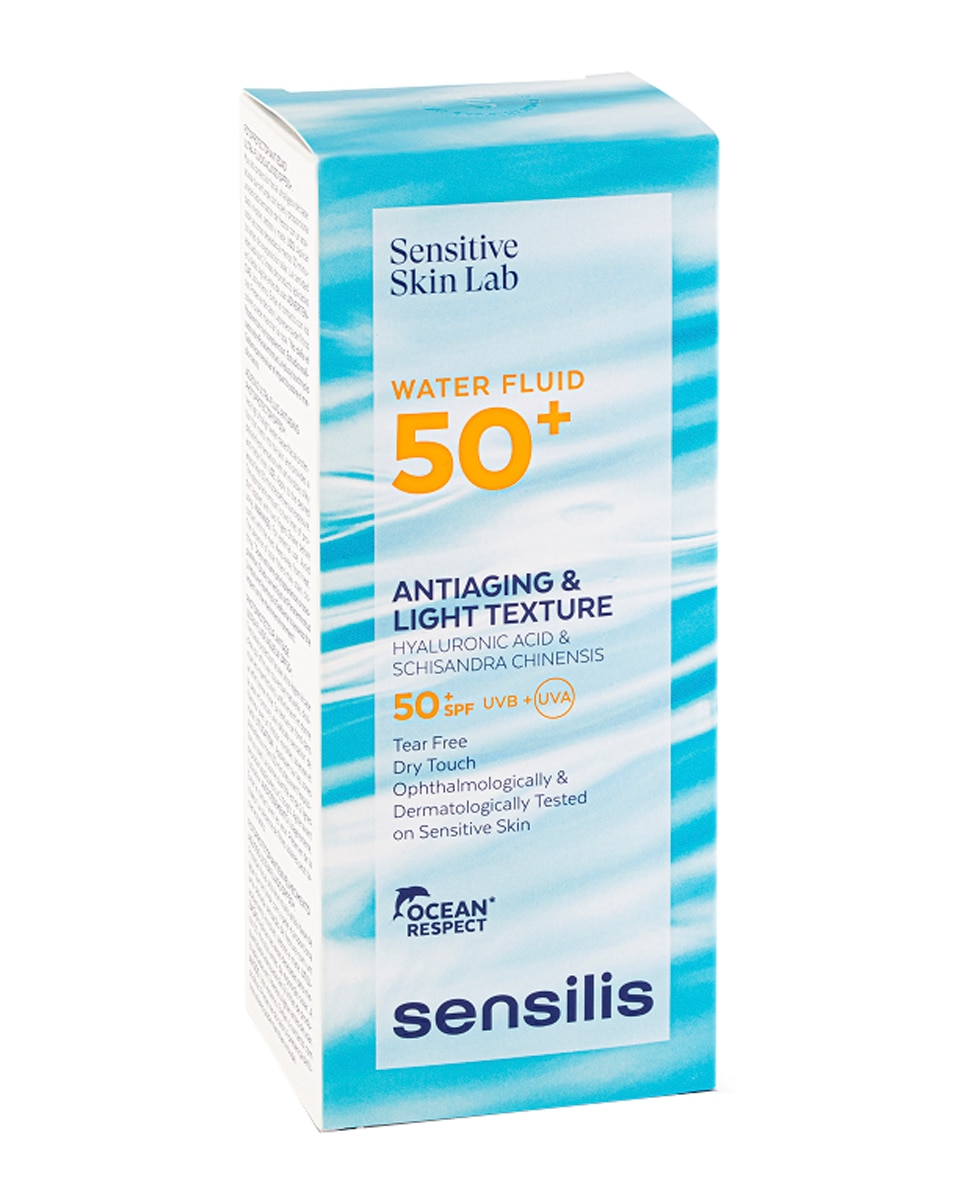 Ultra Fluido Acuoso Protector Solar Water Fluid SPF 50+ Antiedad Ultrafluido con Ácido Hialurónico y Schisandra Chinensis 40 ml Sensilis - 40 ml 2