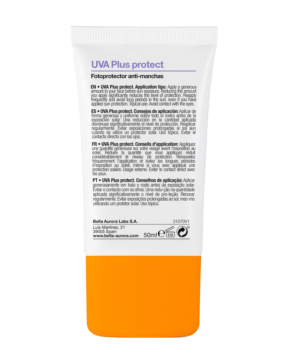 Imagen 3 de Fotoprotector UVA Plus Protect SPF50+ Bella Aurora