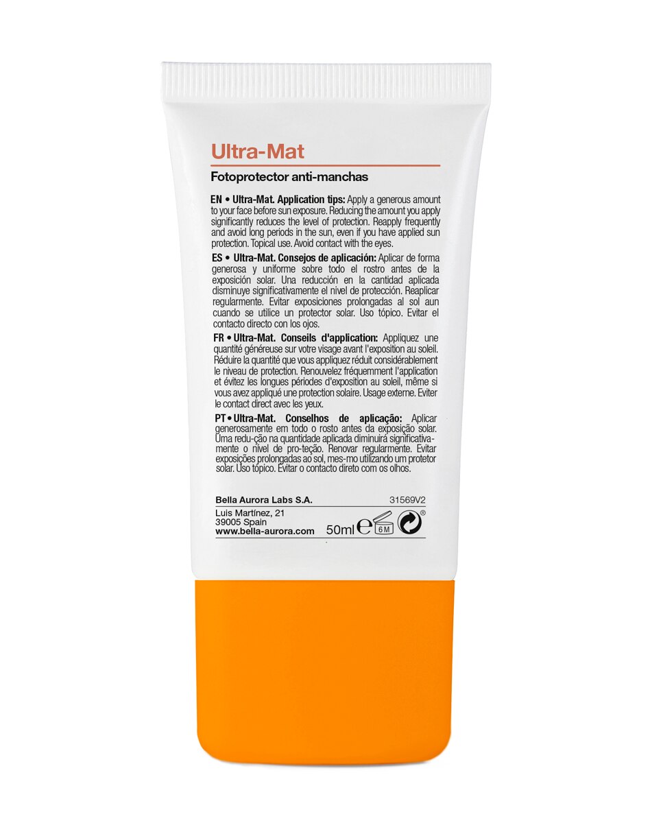 Imagen 3 de Fotoprotector Ultra-Mat SPF50 Bella Aurora
