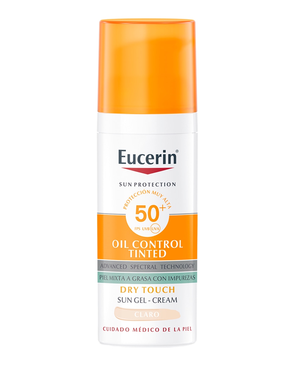 Eucerin® - Protector Solar Facial Face Oil Control Dry Touch Gel Crema SPF50+ Tinted Light 50 ml Eucerin.