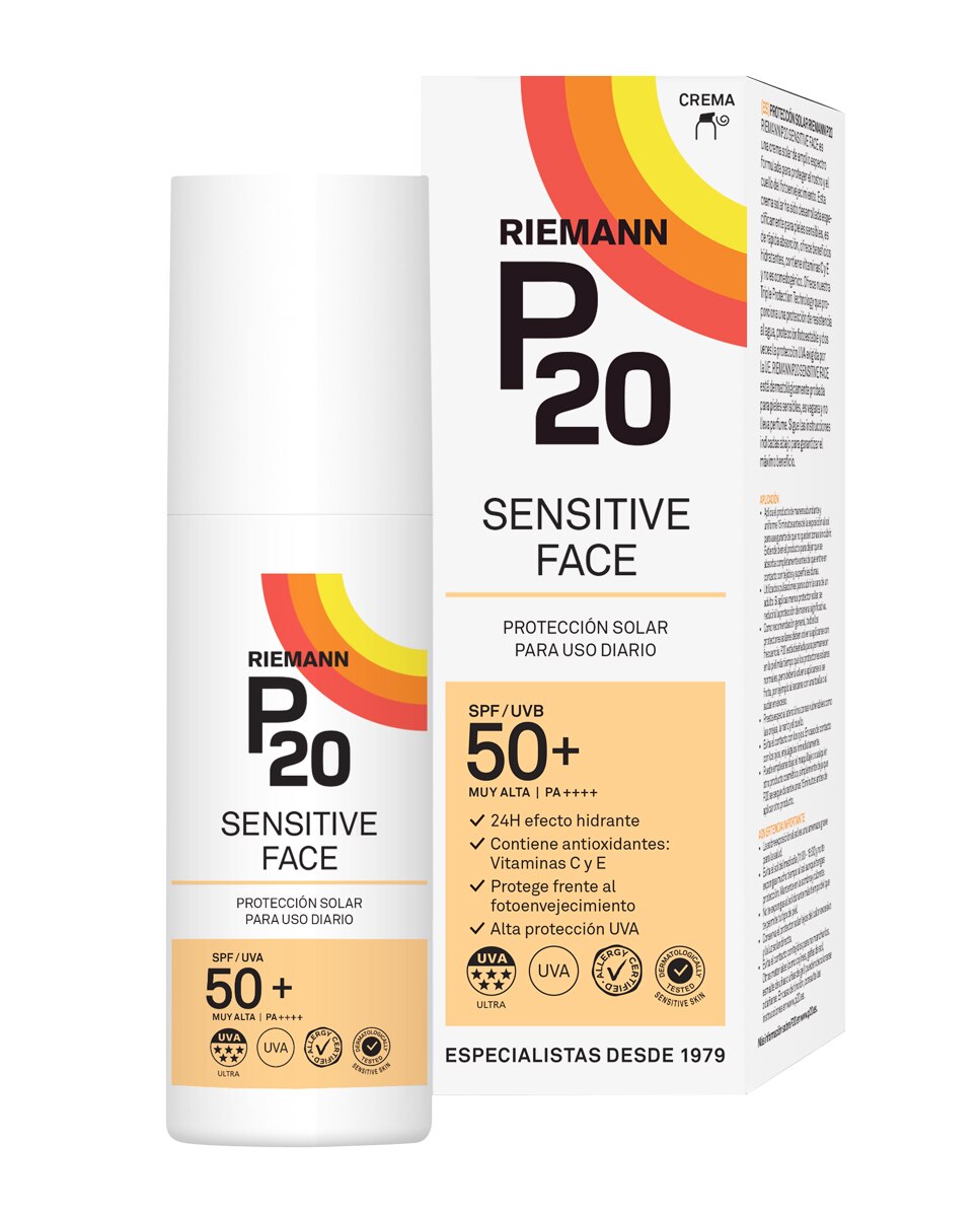 Imagen 0 de Protección solar facial para piel sensible SPF50+ 50 ml P20