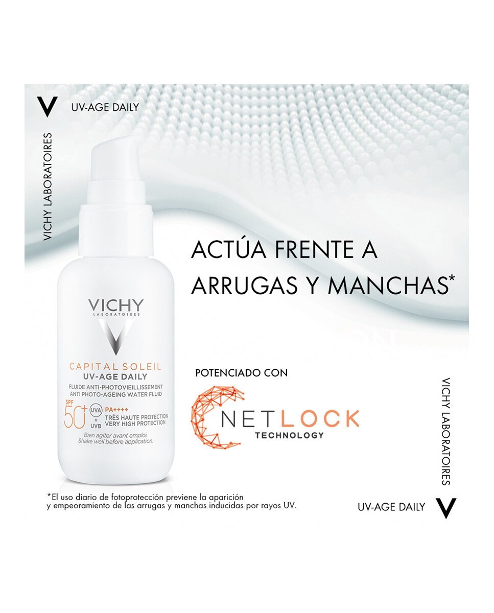 Capital Soleil UV-AGE Water Fluid Antifotoenvejecimiento SPF50+ Vichy - 40 ml 4