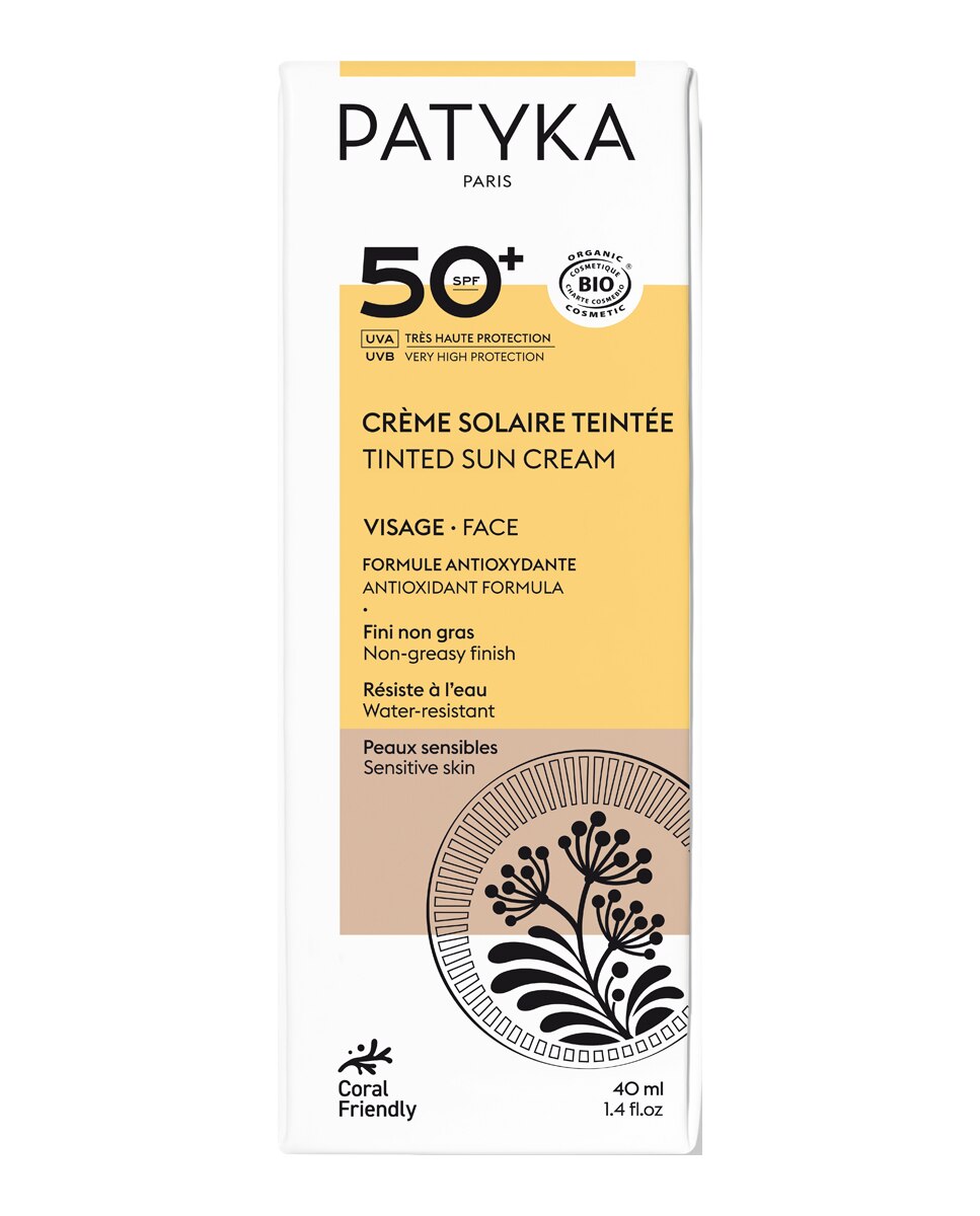 Imagen 0 de Crema Solar Facial con color SPF50 40 ml Patyka