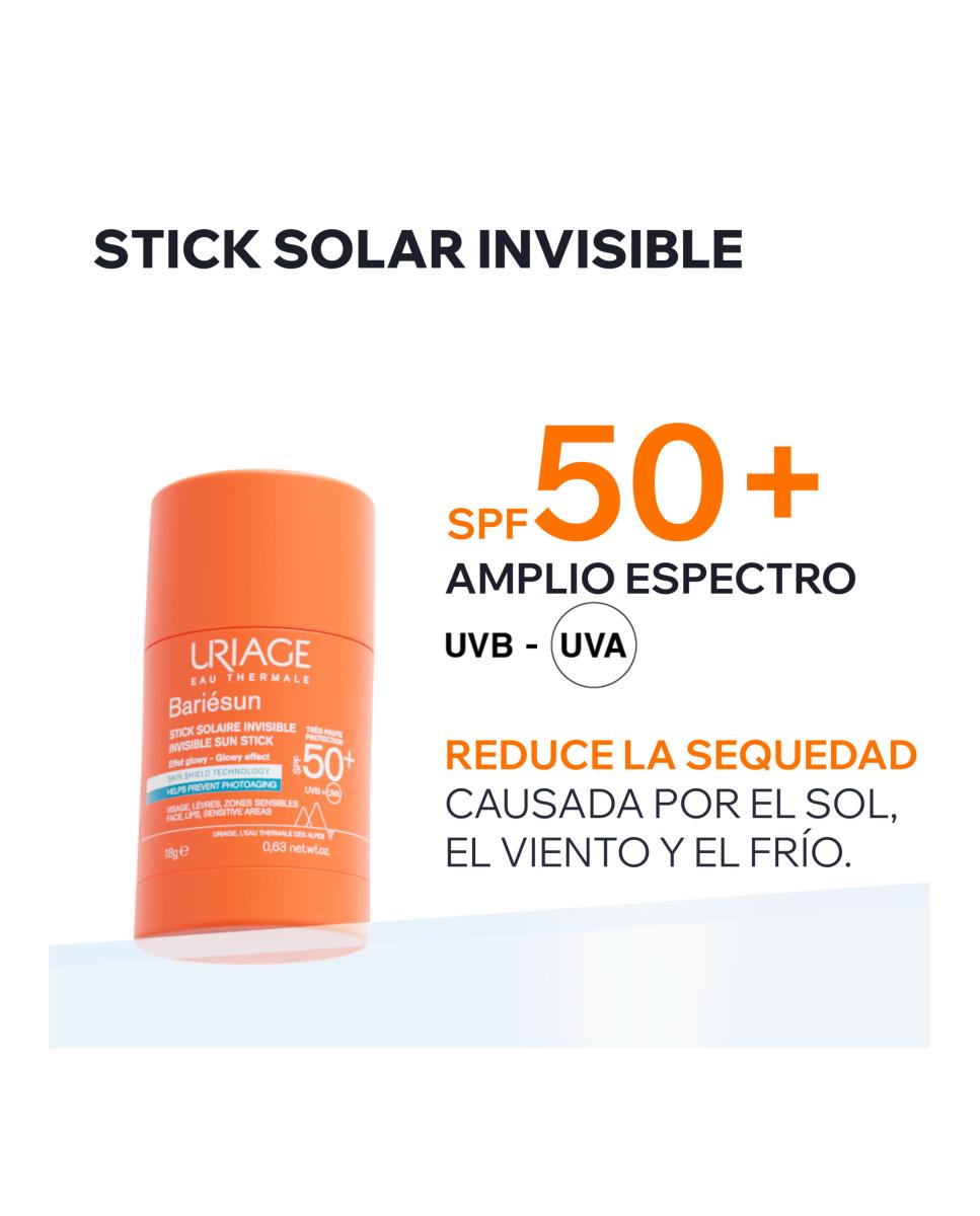 Protector Solar Facial Stick Invisible Bariésun SPF50+ 18 g Uriage - 18 g 2