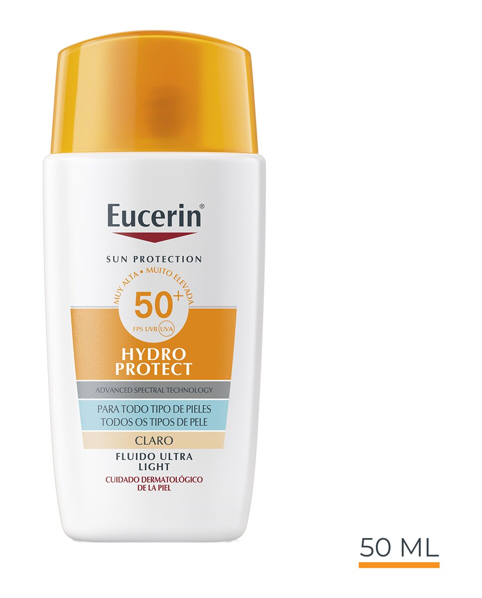 Protector Solar Sun Face Hydro Protect Fluid FPS50 + Tinted Light 50 ml Eucerin - 50 ml 2