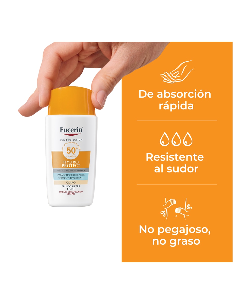 Protector Solar Sun Face Hydro Protect Fluid FPS50 + Tinted Light 50 ml Eucerin - 50 ml 5